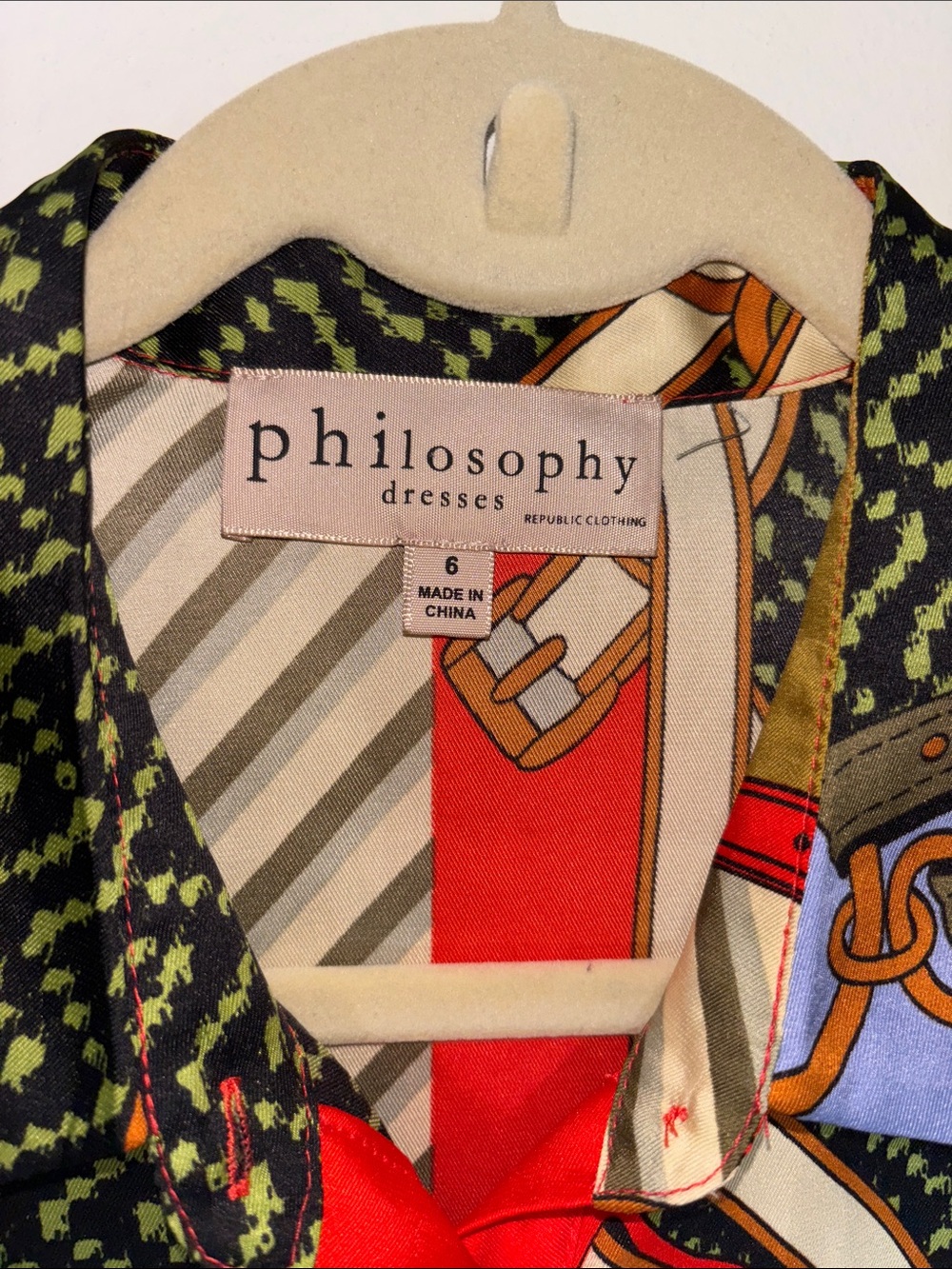 Philosophy Anthropologie Vintage-Inspired Equestrian Chain Dress Women’s Size 6 - Picture 2 of 12